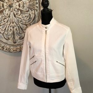 Banana republic white denim jacket